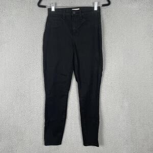 L'Agence Jeans Womens 25 Black Margot High Rise Skinny Modal Stretch Pants USA